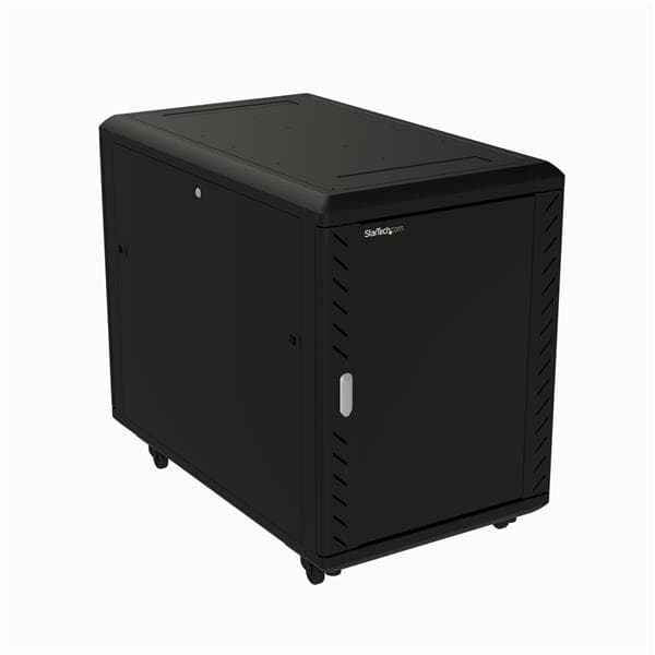 STARTECH STARTECH.COM 15U 19" SERVER RACK CABINET 4 POST 6-32" DEEP MOBILE W/CASTERS LTW RK1536BKF