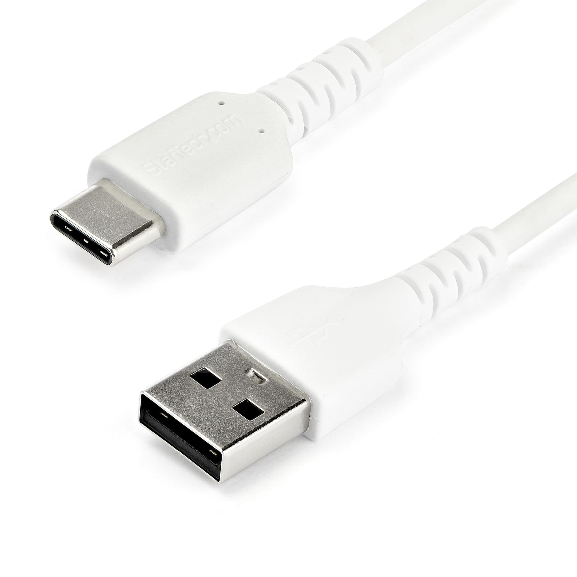 STARTECH STARTECH.COM 2M USB A TO USB C CHARGING CABLE - DURABLE ARAMID 3A WHITE LTW RUSB2AC2MW