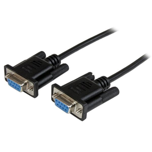 STARTECH STARTECH.COM 1M BLACK DB9 RS232 SERIAL NULL MODEM CABLE F/F LTW SCNM9FF1MBK