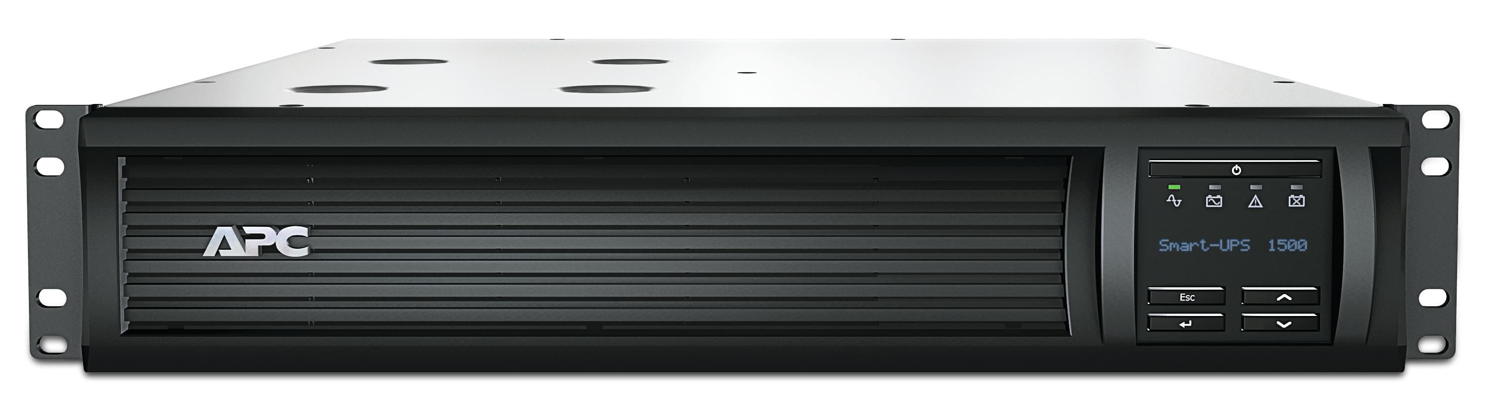 APC APC SMART UPS (SMT), 1500VA, IEC(4), USB, SERIAL, NETWORK, SC, LCD, 2U RACK, 3YR WTY SMT1500RMI2UNC