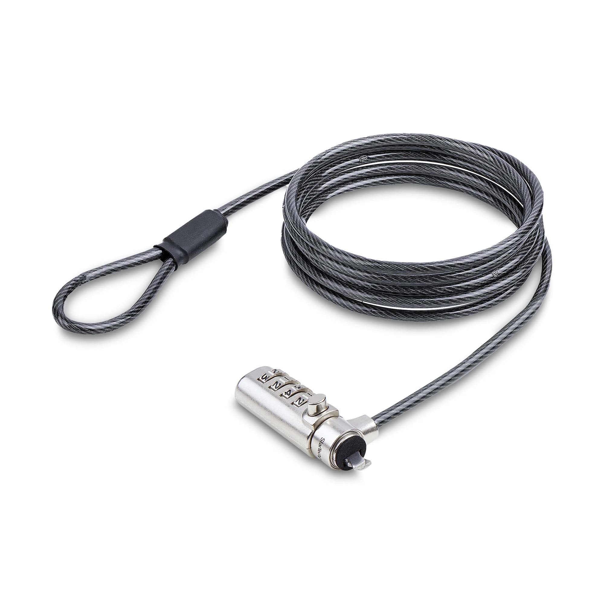 STARTECH STARTECH.COM SLIM LOCK NOBLE WEDGE SLOT COMPATIBLE, 1.5M LOCKING CABLE, 2 YR SNBLC4D-LAPTOP-LOCK