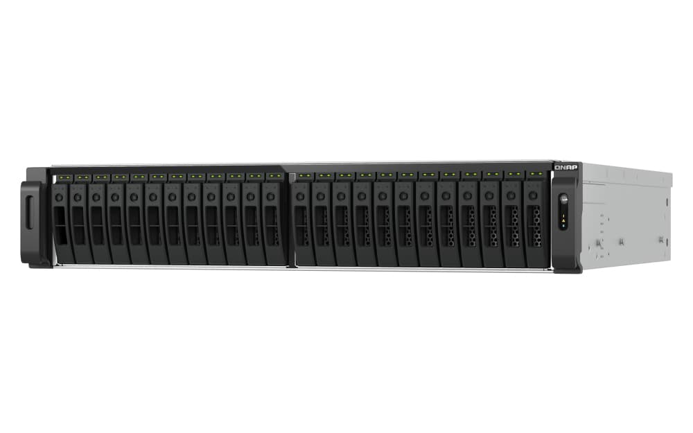 QNAP QNAP 30 BAY 2U RACKMOUNT ALL FLASH NAS,AMD RYZEN,5.3GHZ 8 CORE,64GB RAM,10G,2.5,RP,5YR TS-H3077AFU-R7-64G