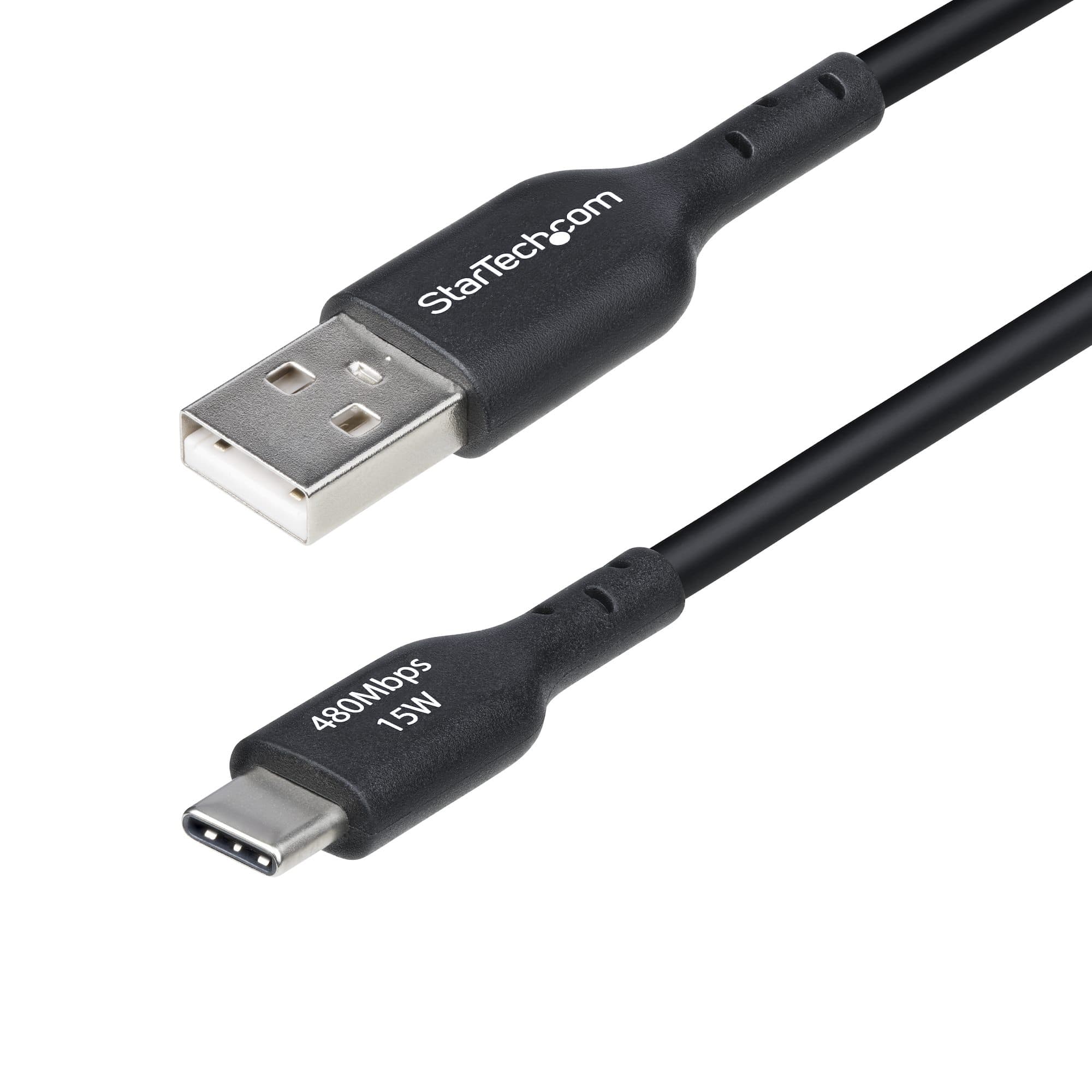 STARTECH STARTECH.COM 6IN (15CM) USB-A TO USB-C CHARGING CABLE, CHARGER CORD, LTW USB2AC15CMBK