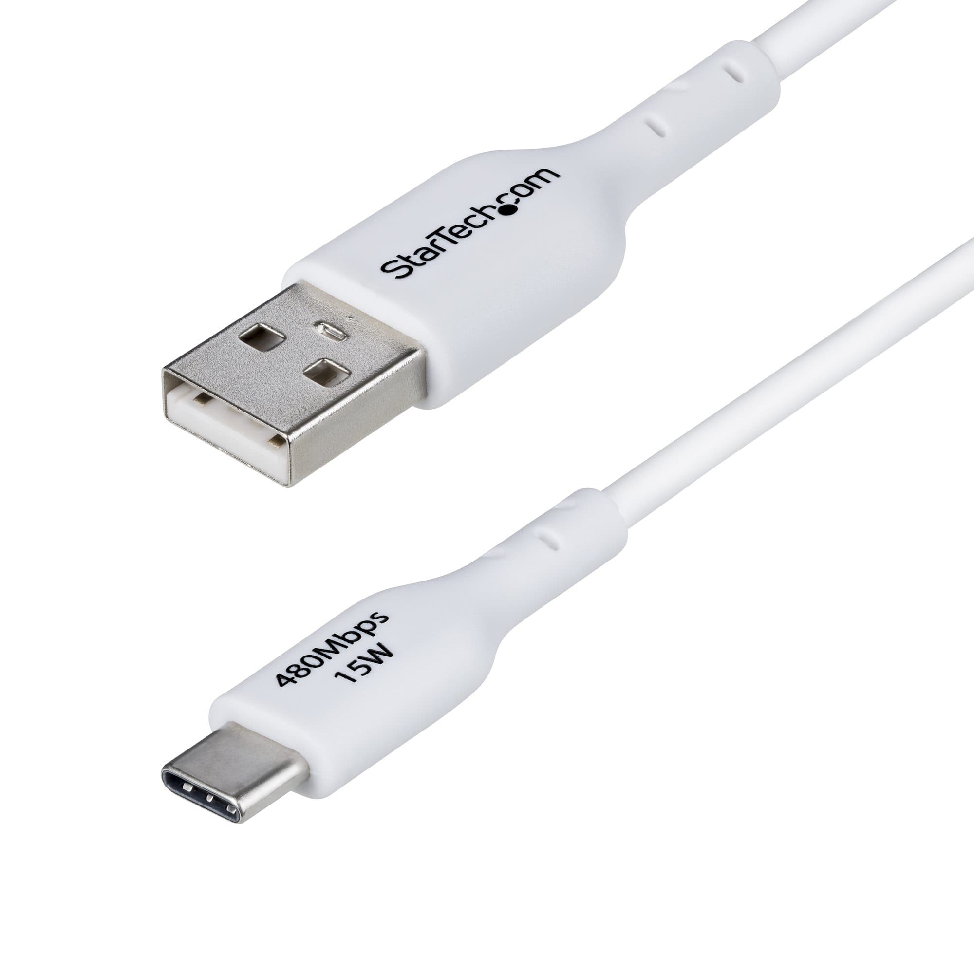 STARTECH STARTECH.COM 3FT (1M) WHITE USB-A TO USB-C CHARGING CABLE/CORD, M/M, LTW USB2AC1MNCWHE