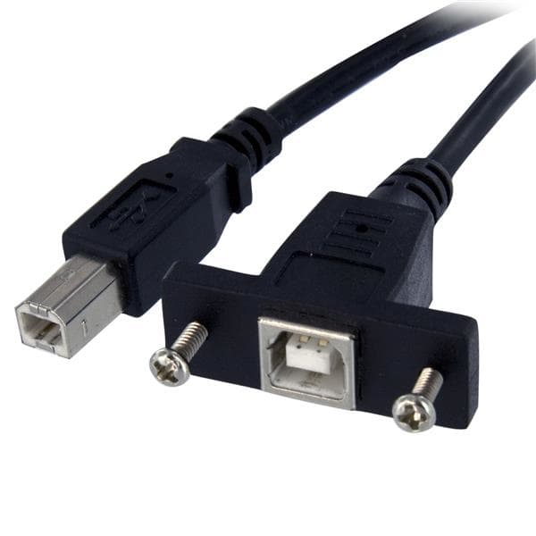 STARTECH STARTECH.COM 3 FT PANEL MOUNT USB CABLE B TO B - F/M-PANEL MOUNT USB CABLE LTW USBPNLBFBM3