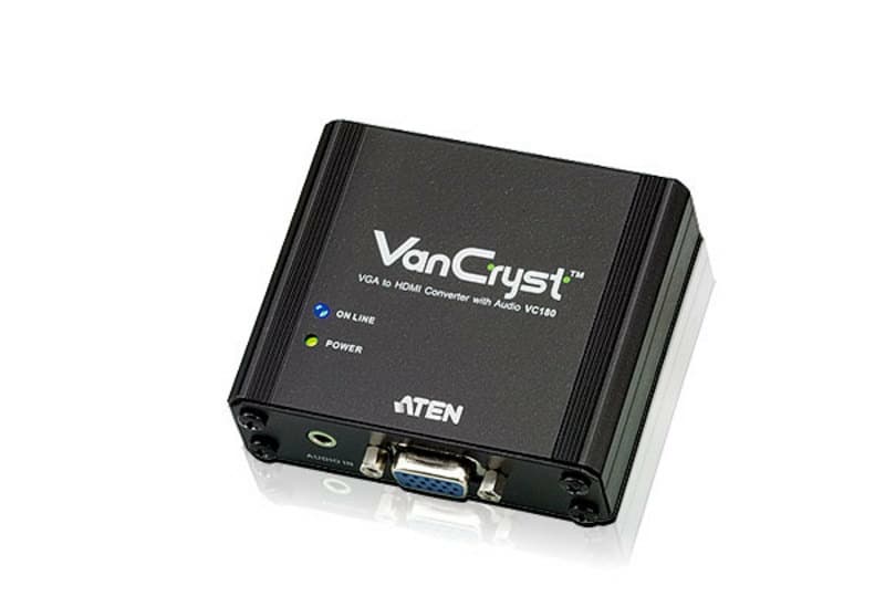 ATEN ATEN VGA(F) TO HDMI(F) CONVERTER, SUPPORTS UP 1920X1200, CONVERTS ANALOG VGA SIGNALS TO HD VC180-AT-U
