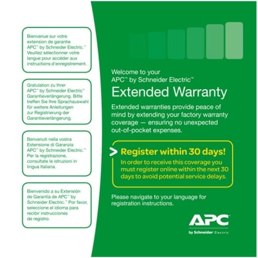 APC APC (1) YEAR WARRANTY EXTENSION FOR (1) EASY UPS SMV LEVEL 01 WEXTWAR1YR-SD-01