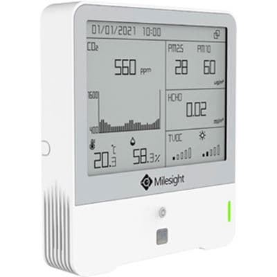 Milesight IoT Milesight LoRaWAN 9 in 1 Indoor Ambience Monitoring LoRaWAN IoT Sensor (HCHO Version) AM319-HCHO-915M