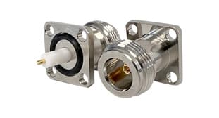 Go Wireless NZ N-Type Female Panel Mount 4-Hole Flange 50 Ohm Connector C-N5-Panel