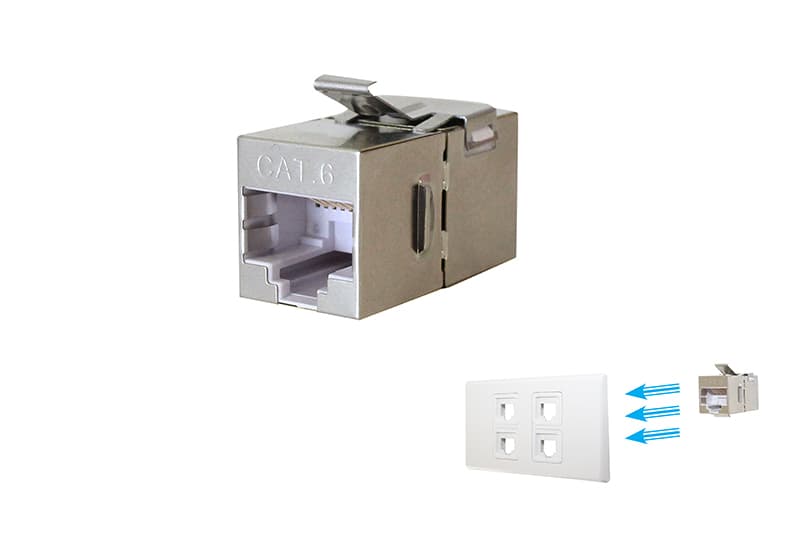 Go Wireless NZ Cat6 Shielded RJ45 Joiner Coupler keystone compatible CAT6-S-RJ45