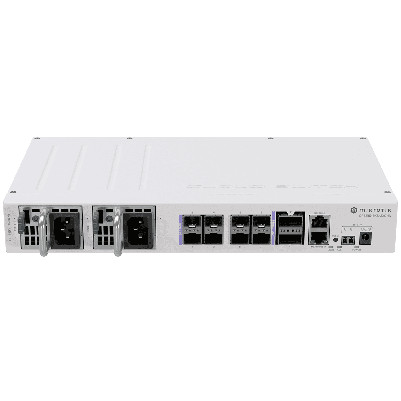 MikroTik MikroTik CRS510-8XS-2XQ-IN 10/100 Gbps Switch with Dual Hot-Swap Power Supplies CRS510-8XS-2XQ-IN