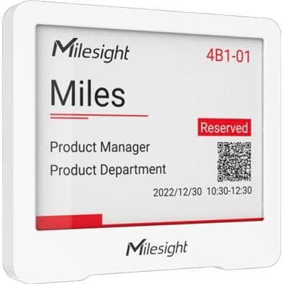 Milesight IoT MIlesight LoRaWAN AS923/AU915 DS3604 IoT E-Ink Display DS3604-915M