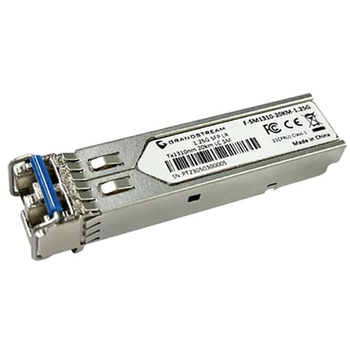 Grandstream Networks Grandstream SFP Fiber Module, Single-Mode, 1310nm, 20-Kilometer, 1.25Gbps, LC F-SM1310-20KM-1.25G