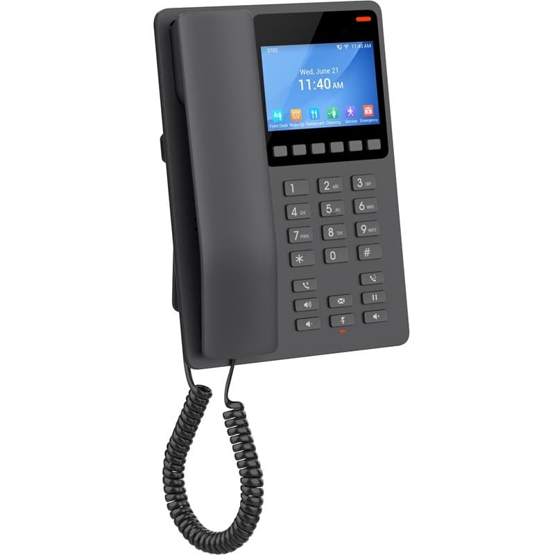 Grandstream Networks Grandstream GHP631 Desktop Hotel SIP IP Phone with 3.5' Colour LCD, PoE - Black GHP631