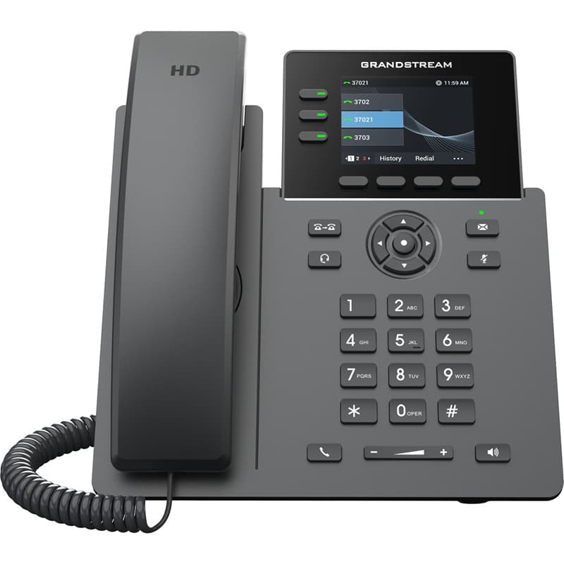 Grandstream Networks Grandstream GRP2611G 3 Lines, 4 SIP Accounts, 2.8 in Colour Screen with GigE and PoE Support GRP2611G