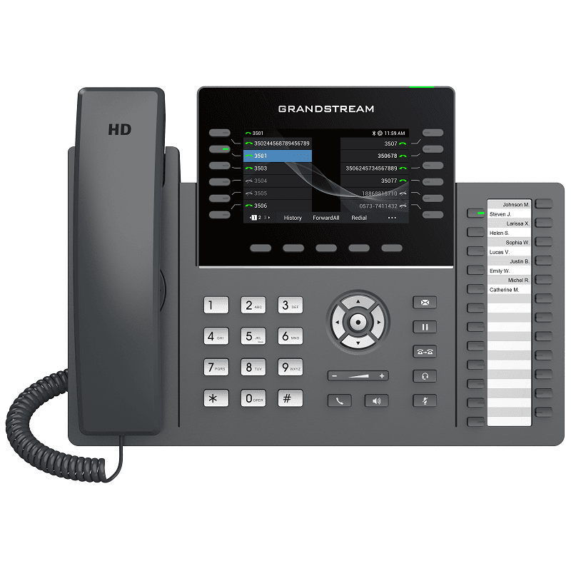 Grandstream Networks Grandstream GRP2636 6+6 lines, Gigabit, WF/BT, Colour Screen, 24 paper based BLF keys GRP2636