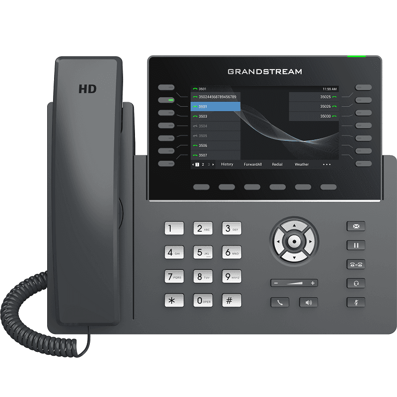 Grandstream Networks Grandstream GRP2650 6 SIP Accounts, 7+7 Programmable Keys, Wi-Fi, 5' Colour Screen GRP2650