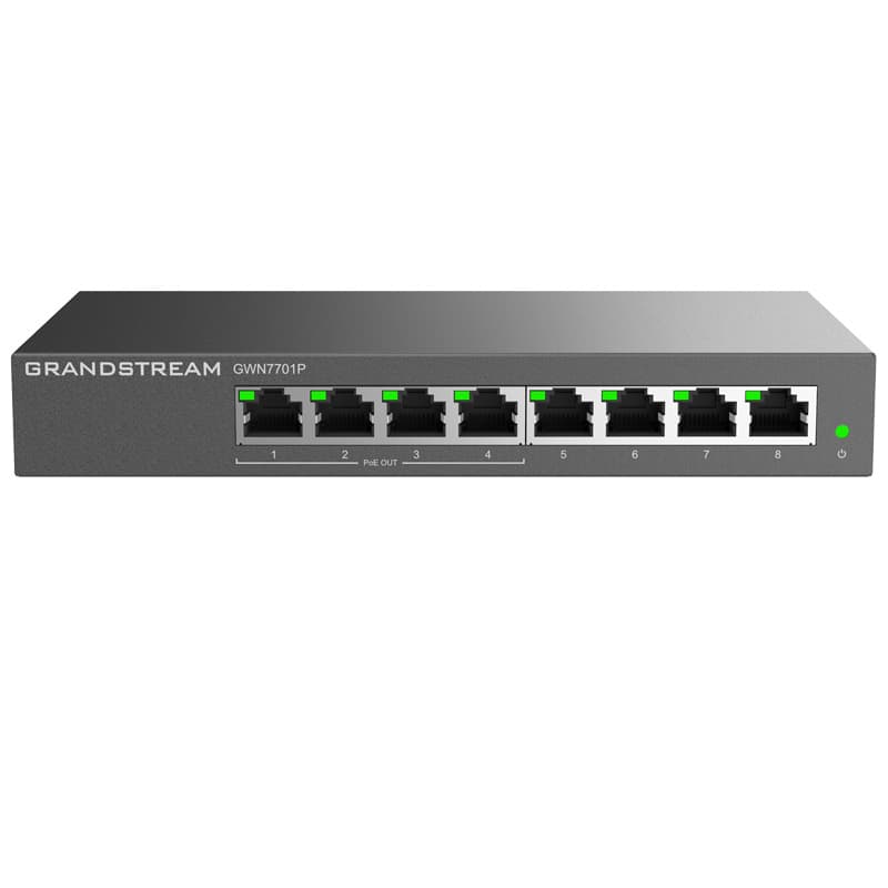 Grandstream Networks Grandstream GWN7701P 8 Port Gigabit Unmanaged Ethernet Switch with 4 Ports PoE GWN7701P