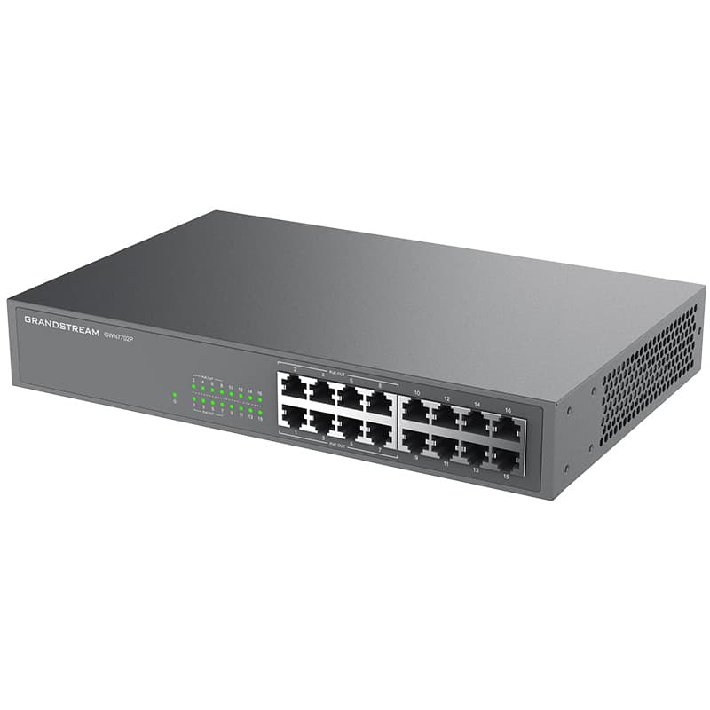 Grandstream Networks Grandstream GWN7702P 16 Port Gigabit Unmanaged Network Switch with 8 Ports PoE GWN7702P