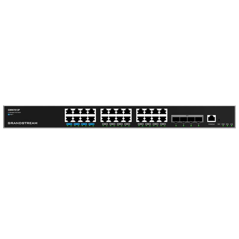 Grandstream Networks Grandstream GWN7813P Enterprise Layer 3 Managed PoE++ Network Switch with 24 x GigE and 4 x SFP+ GWN7813P
