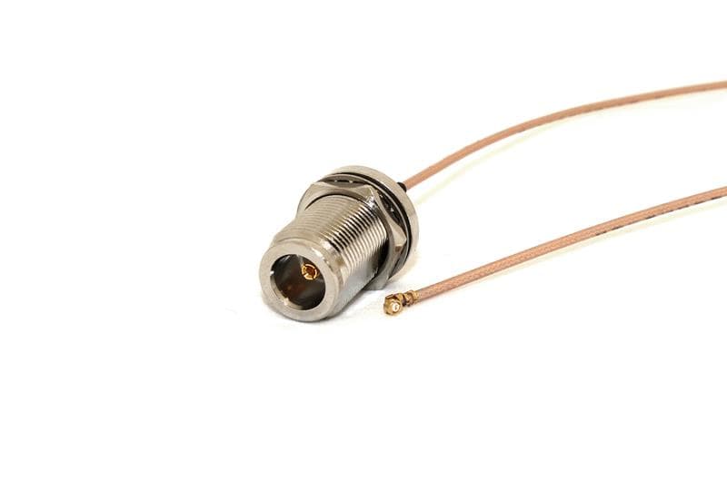 Go Wireless NZ N-Female Bulkhead to U.FL Pigtail 30cm 50 Ohm Coax Pigtail P-26
