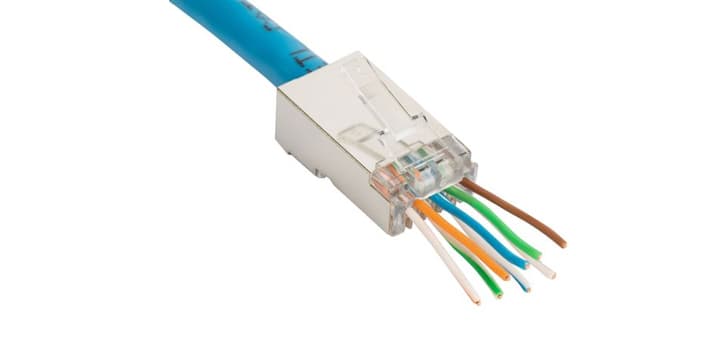 DYNAMIX DYNAMIX Cat6 STP Internal Ground Push Through Plug, 50 U' 20pc Pack RJ-45PTC6S-20