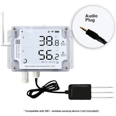 UbiBot Ubibot Soil-Probe-3M-R-Audio Soil Temperature and Moisture Probe for GS1 3 Metres Soil-Probe-3M-R-Audio