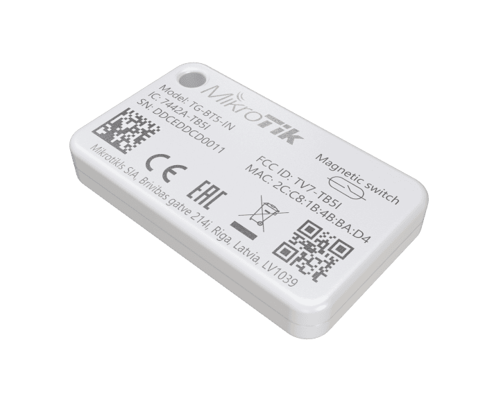 MikroTik MikroTik Indoor Bluetooth Tag for MikroTik KNOT or other IoT Asset Tracking/Telemetry setups TG-BT5-IN