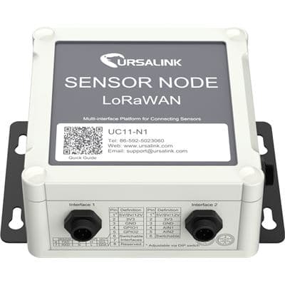 Milesight IoT Ursalink LoRaWAN EU868 IoT Client with GPIO, RS232/RS485 switchable, 3.3V output and 5/9/12 V output UC11-N1-868