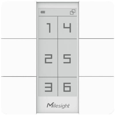 Milesight IoT Milesight LoRaWAN IoT AS923 6 Button Smart Scene Panel With E-Ink Display WS156-915M