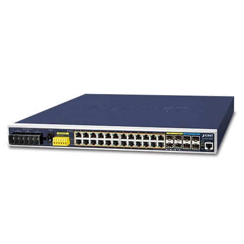 Planet PLANET IGS-6325-24P4X Industrial L3 24-Port 10/100/1000T 802.3at PoE + 4-Port 10G SFP+ Managed Ethernet Switch (-40~75 degrees C) IGS-6325-24P4X