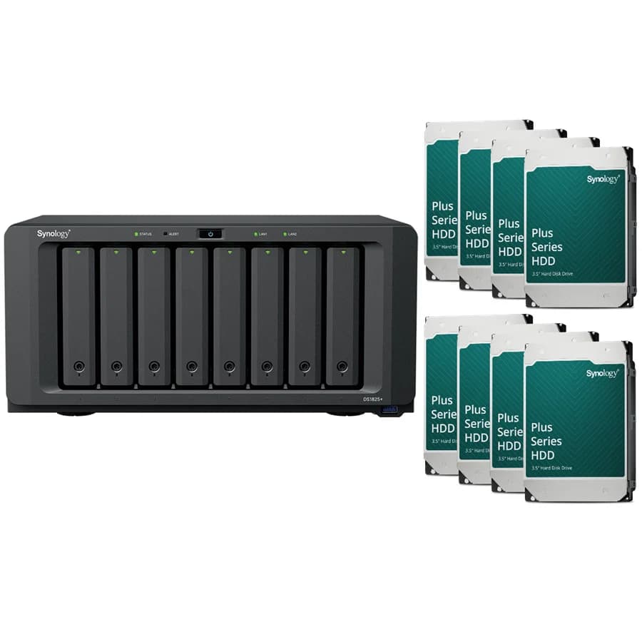 Synology Synology DS1825+ Desktop 8 Bay RTG (128Tb) 8x Synology Plus Series 16Tb SS568-816128S