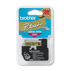 BROTHER BROTHER 12MM BLK ON GLD TAPE for PT65 PT85 PT100 1052035