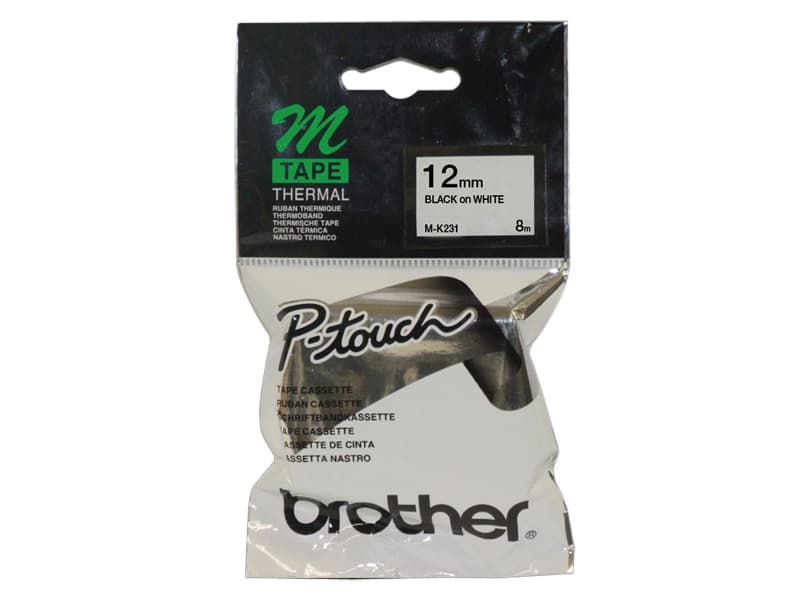 BROTHER BROTHER 12MM BLK ON WHT TAPE for PT65 PT85 PT100 1052127