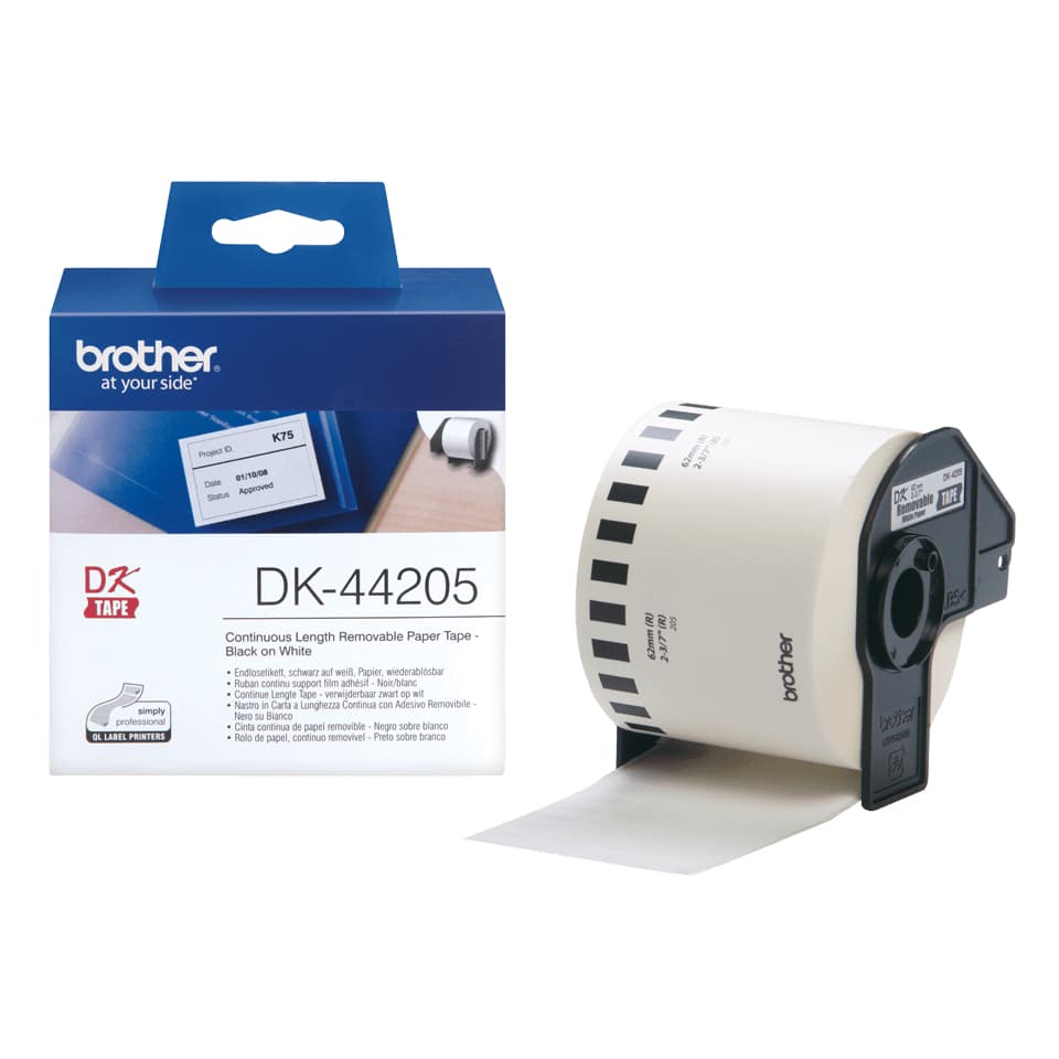 BROTHER BROTHER Continuous Length Removeable WHT 62mm 1060858