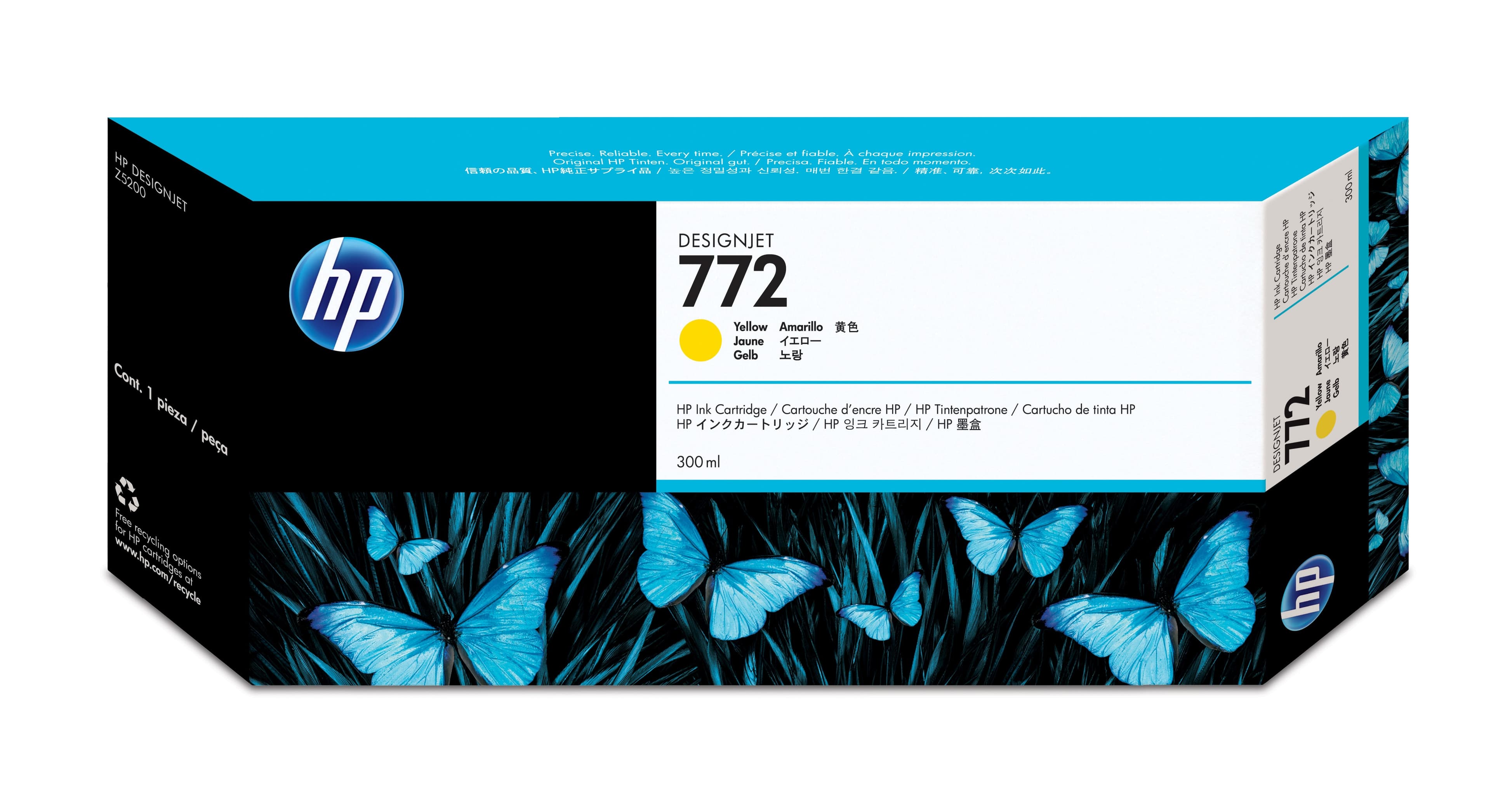 HP HP 772 300ml Yellow Ink Cartridge 1174796