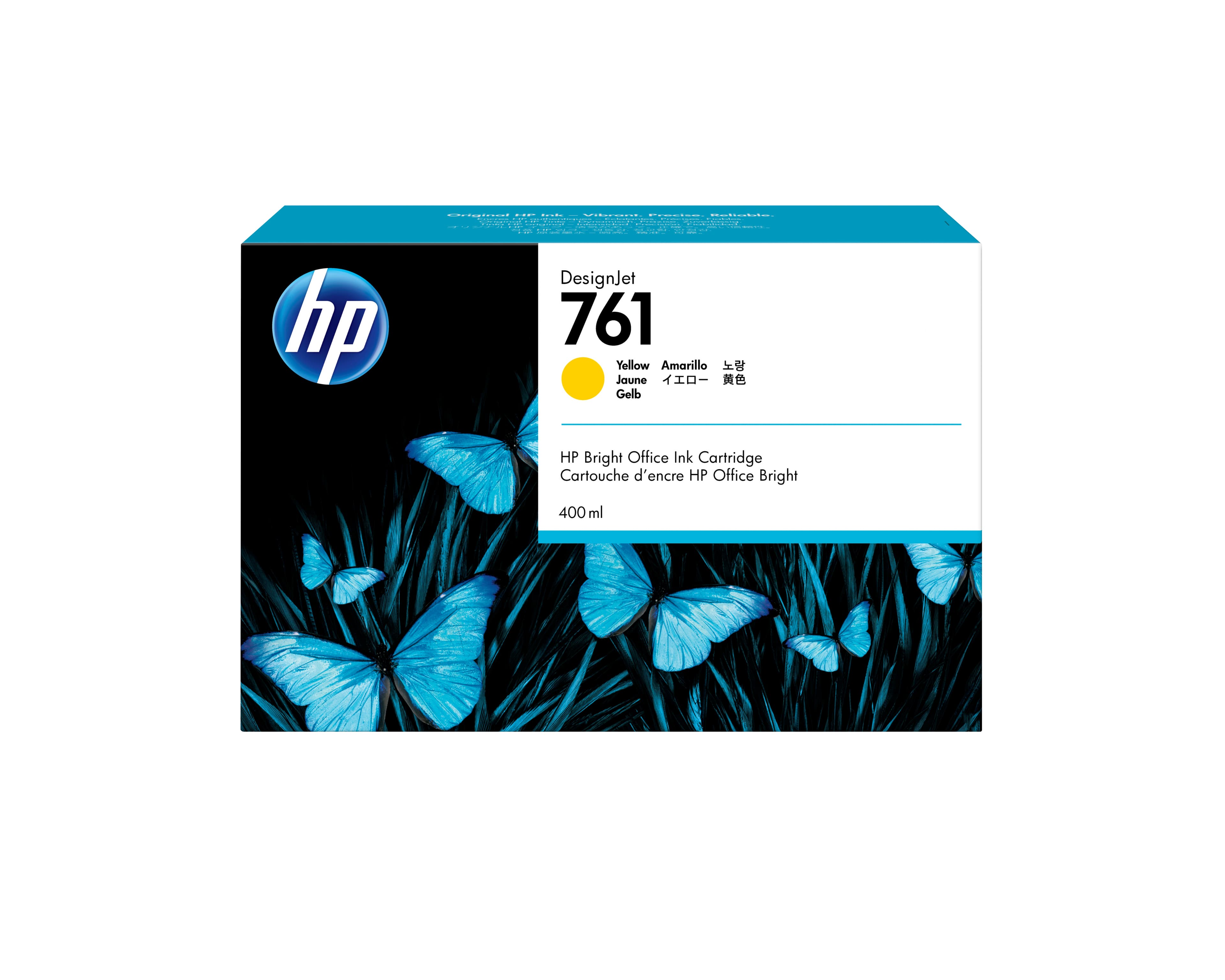 HP HP 761 400ml Yellow Ink Cartridge 1442167