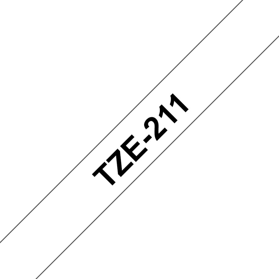 BROTHER BROTHER TZe211 6mm x 8m Standard laminated Black 1536047