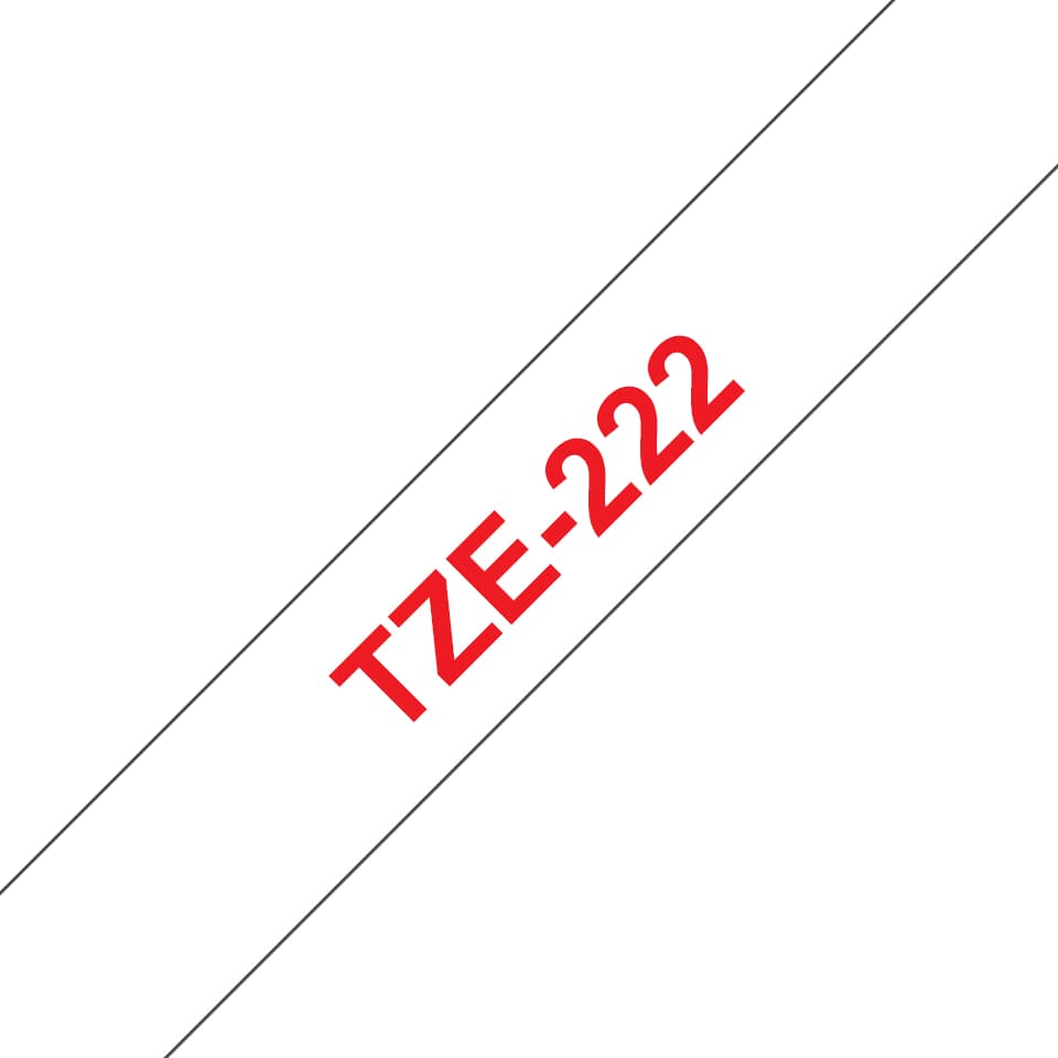 BROTHER BROTHER TZe222 9mm x 8m Standard laminated Red o 1536049