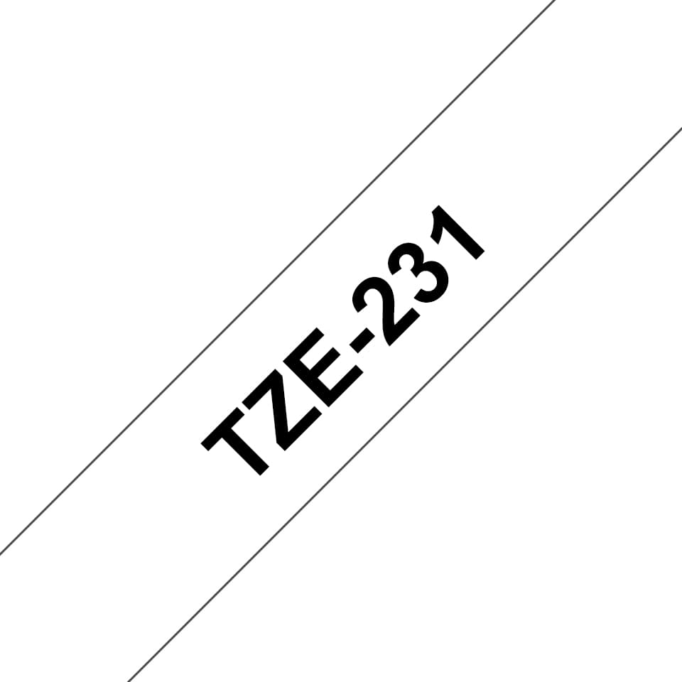 BROTHER BROTHER TZe231 12mm x 8m Standard laminated Blac 1536051