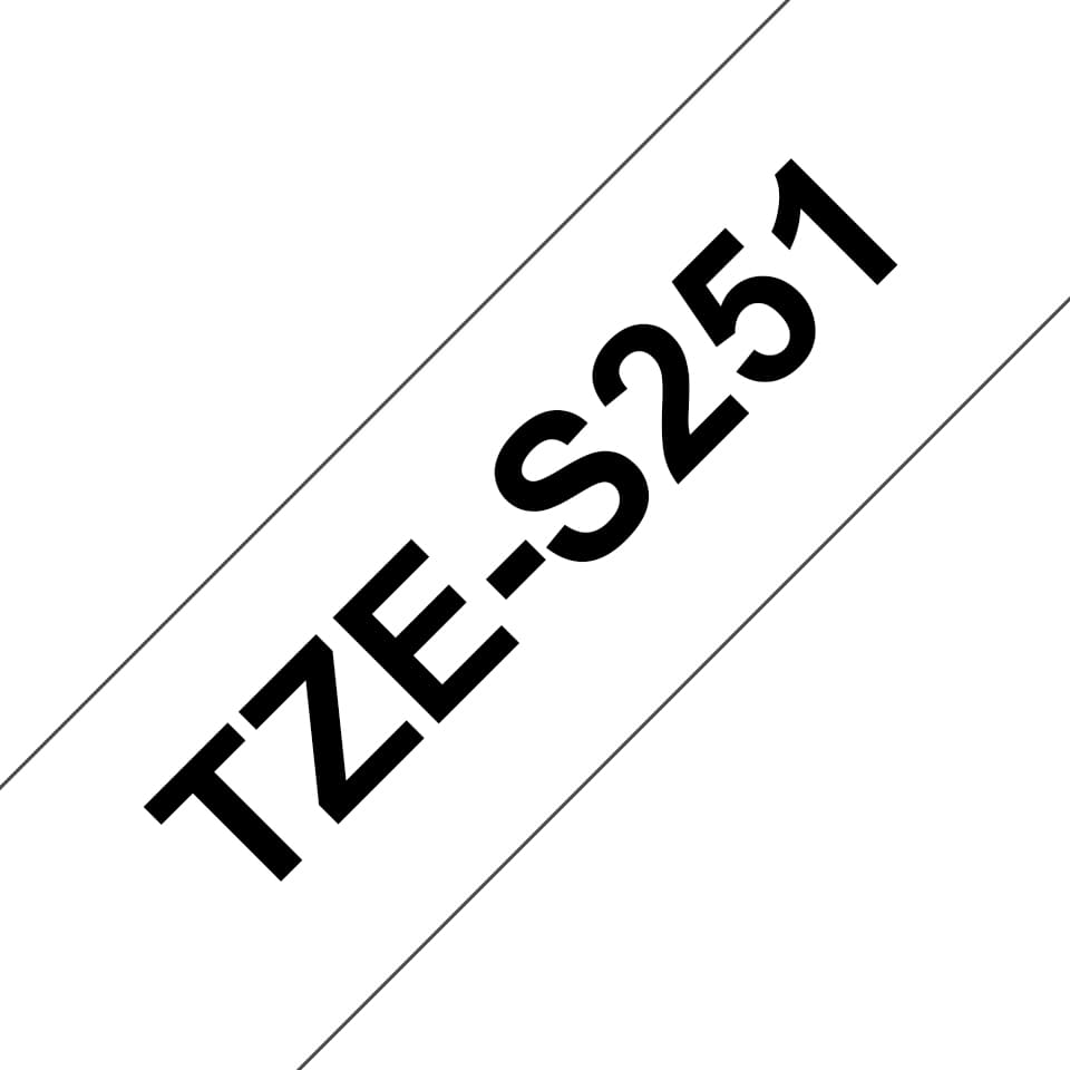 BROTHER BROTHER TZeS251 24mm x 8m Standard laminated Bla 1536075