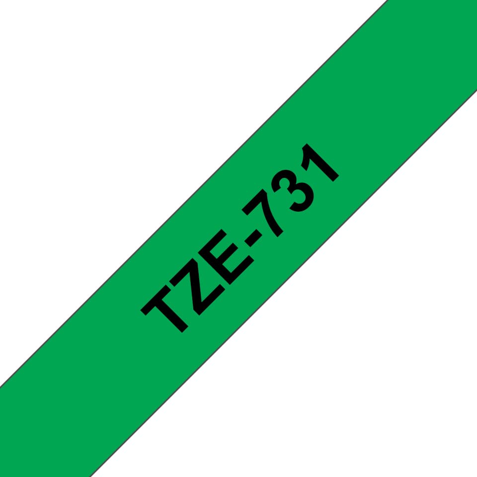BROTHER BROTHER TZE-731 - 12 mm Black/Green 1676468