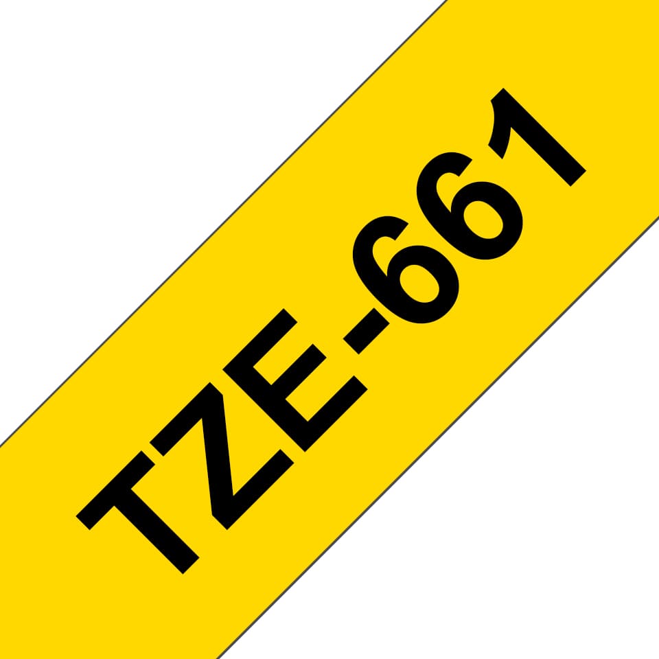 BROTHER BROTHER TZE661 : Laminated tape black on yellow 1737362