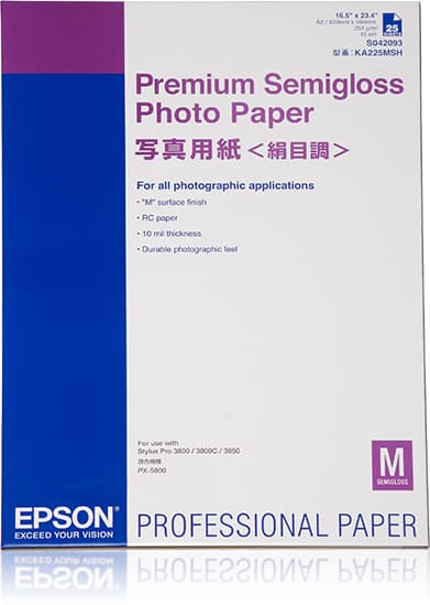 EPSON EPSON 25-SHEET A2 PREMIUM SEMI 1915478