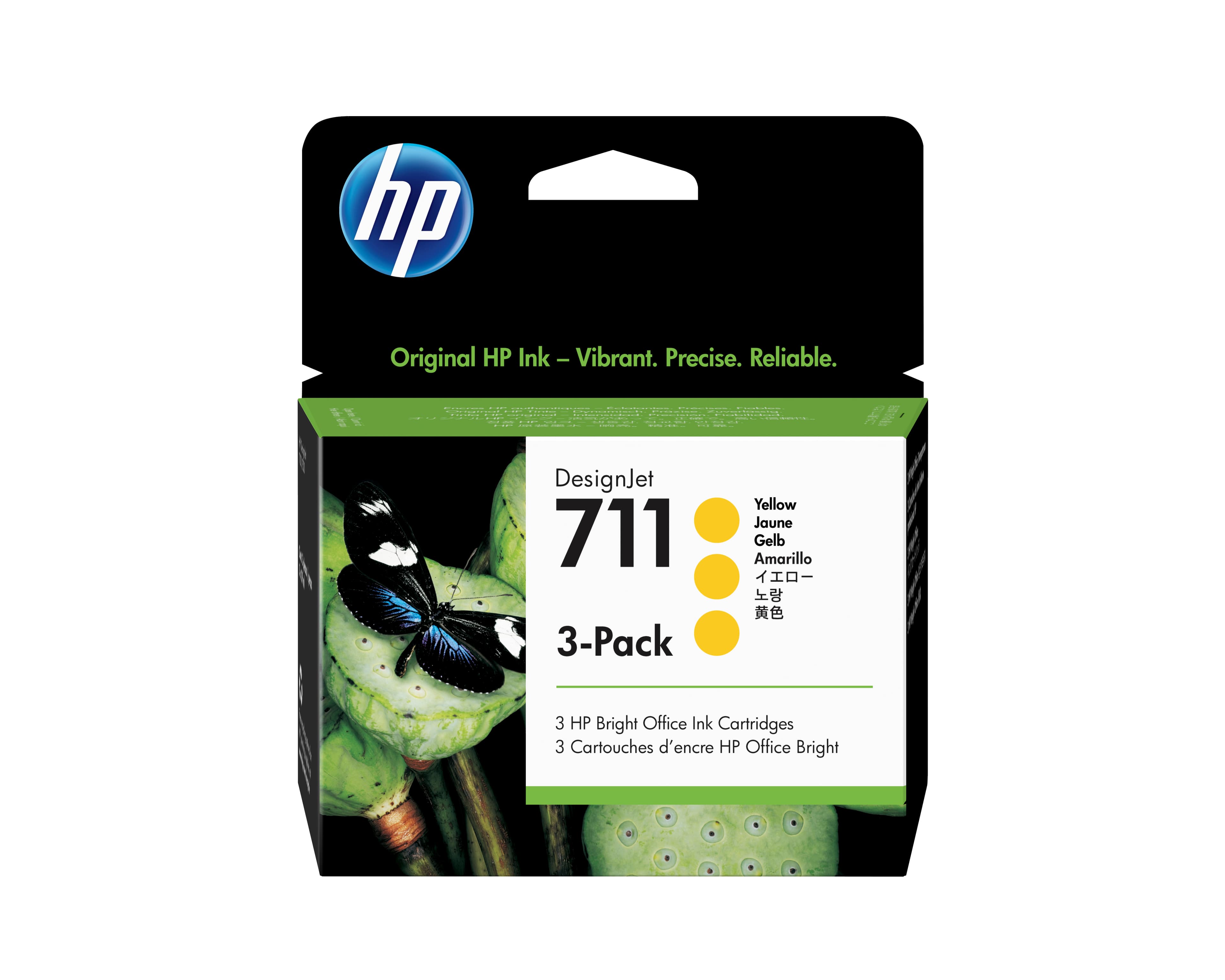 HP HP 711 29ml x 3Pack Yellow Ink Cartridge 2137580