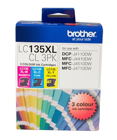 BROTHER BROTHER LC135XLCL3PK Cyan Magenta Yellow 3pack 2409250