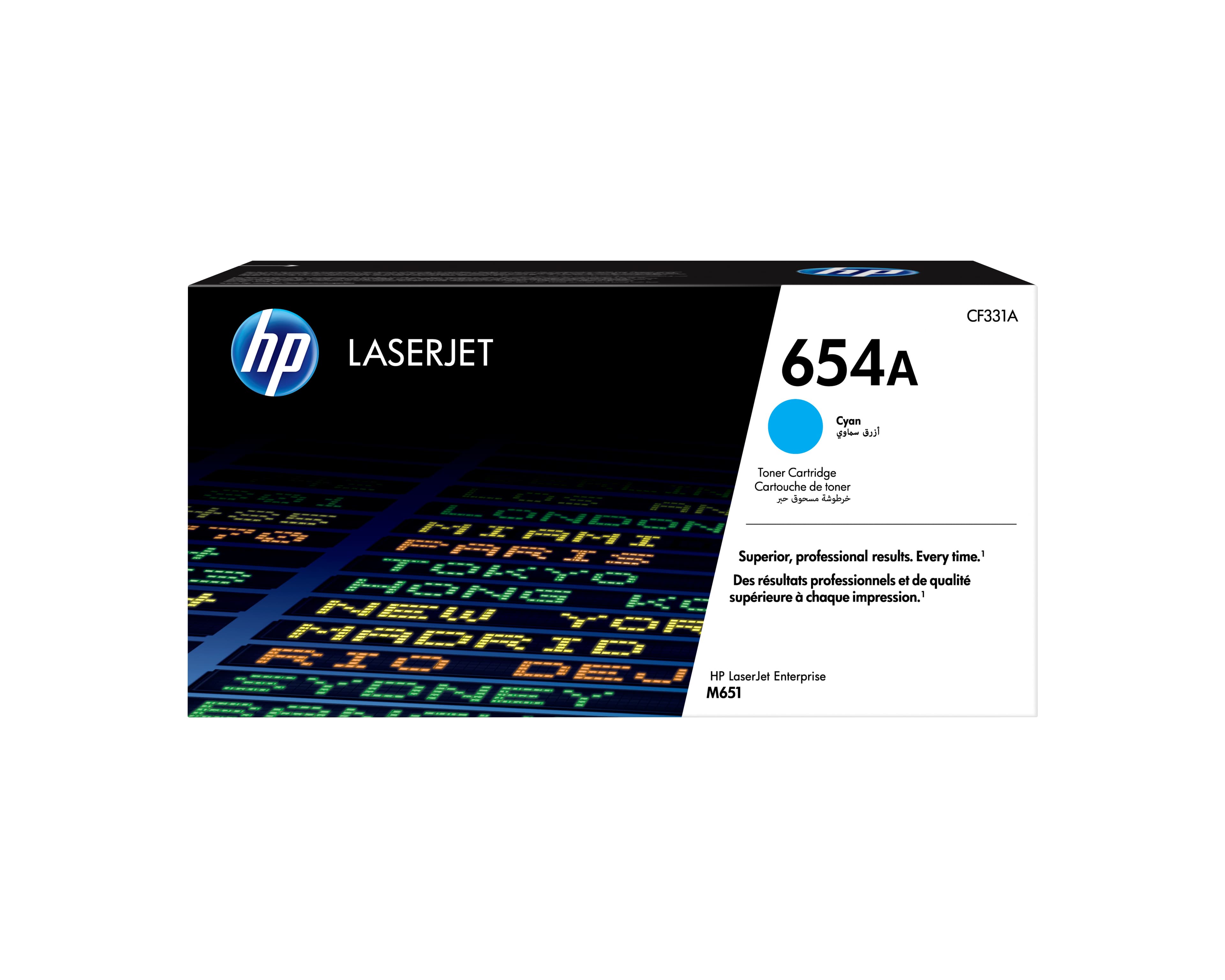 HP HP 654A CYAN LJ TONER CART CF331A 2575446
