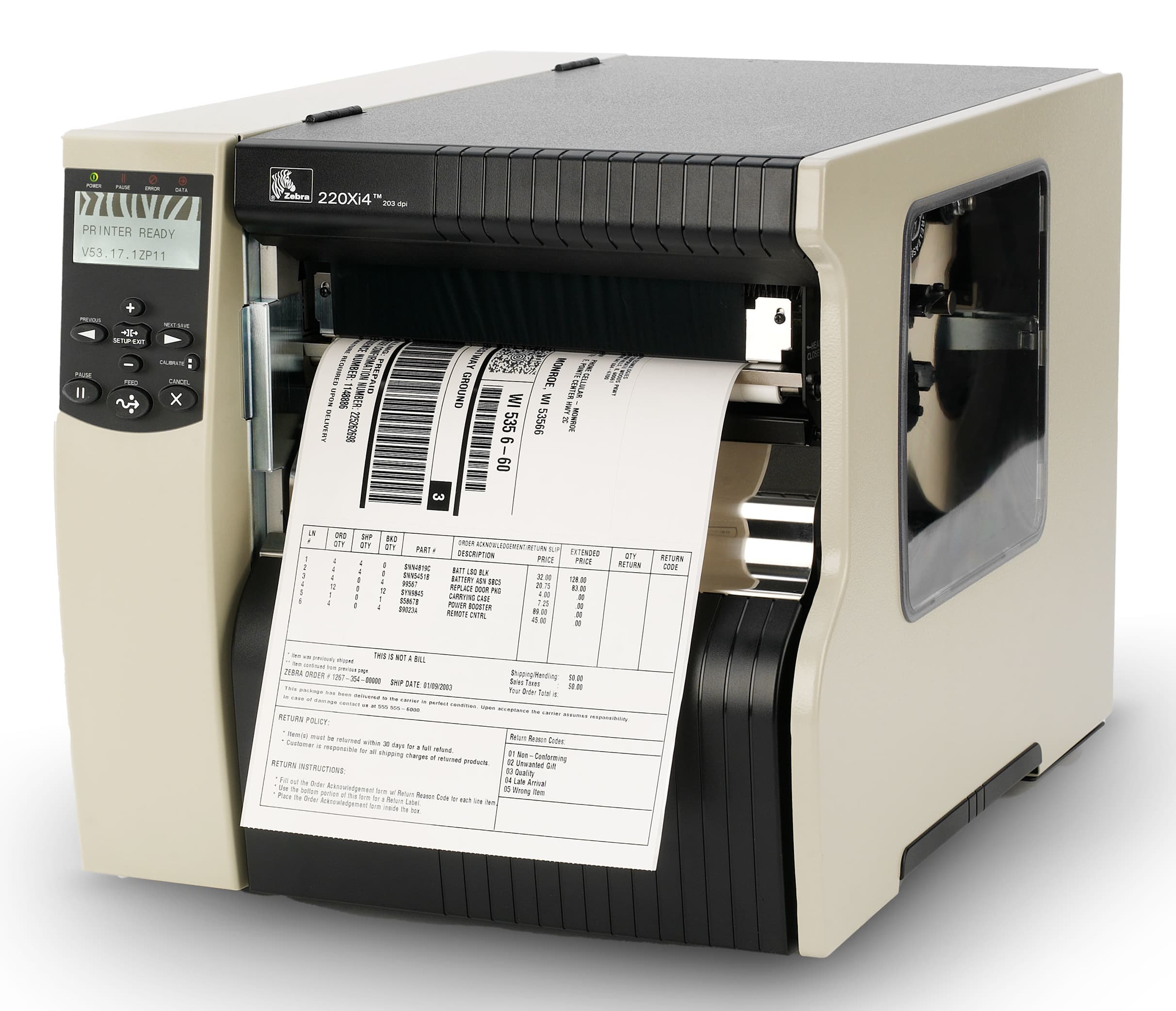 ZEBRA ZEBRA 220XI4 203DPI SER/PAR/USB/ETH 2914880