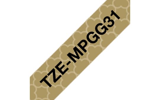 BROTHER BROTHER TZEMPGG31 12MM BLACK ON GOLD TAPE 3444313