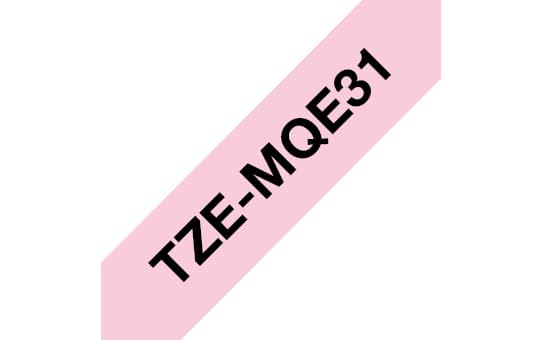BROTHER BROTHER TZEMQE31 12MM BLACK ON PASTEL PINK TAPE 3444377